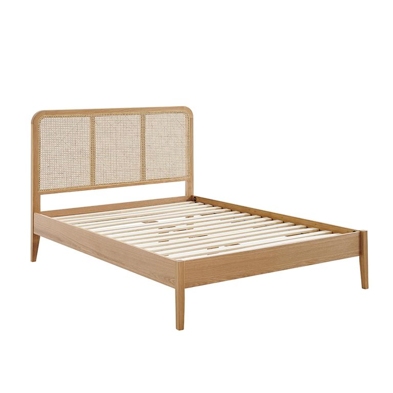 Grover Bed - Natural - Rattan and Oak - Sizes Available 