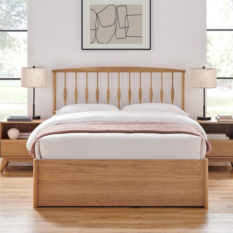 Jarvis Ottoman Storage Bed - Oak - Sizes Available