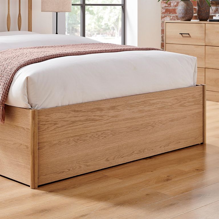 Jarvis Ottoman Storage Bed - Oak - Sizes Available