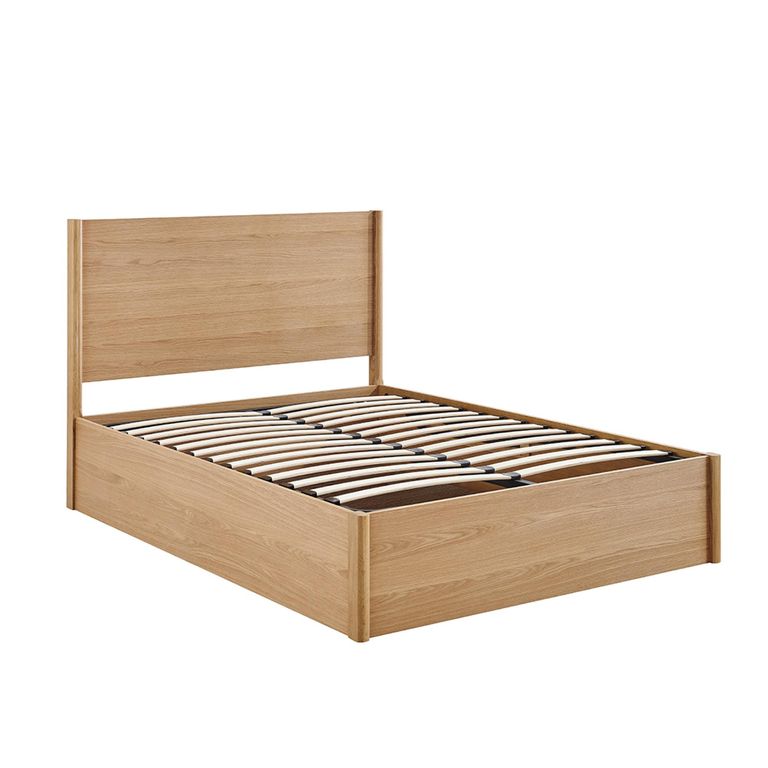 Jordan Ottoman Storage Bed - Natural Oak - Sizes Available