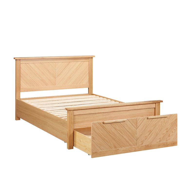 Kay Storage Bed - 2 Drawer - Oak - Sizes Available