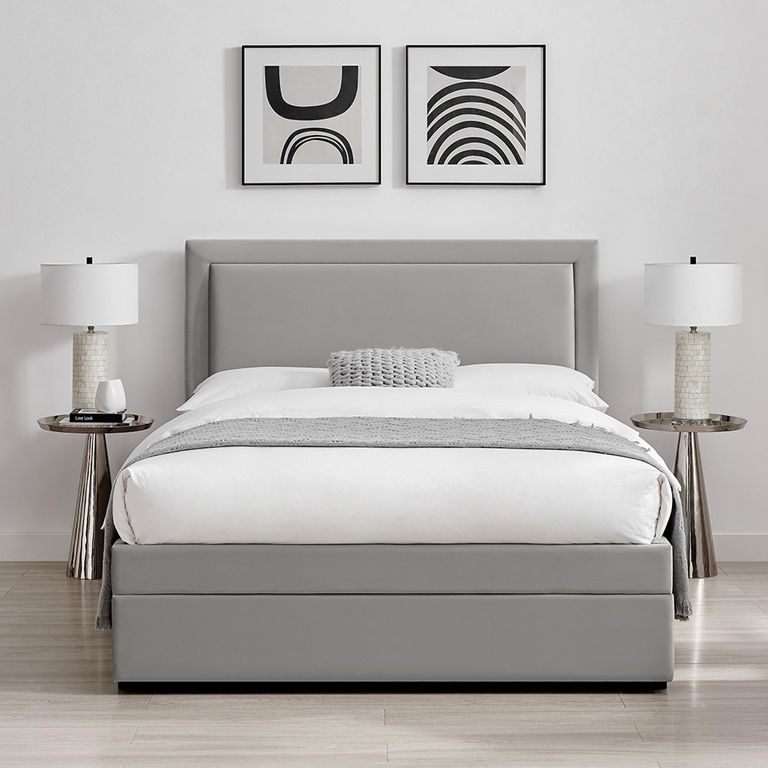 Lawson Storage Bed - 2 Drawer - Grey Fabric - Sizes Available