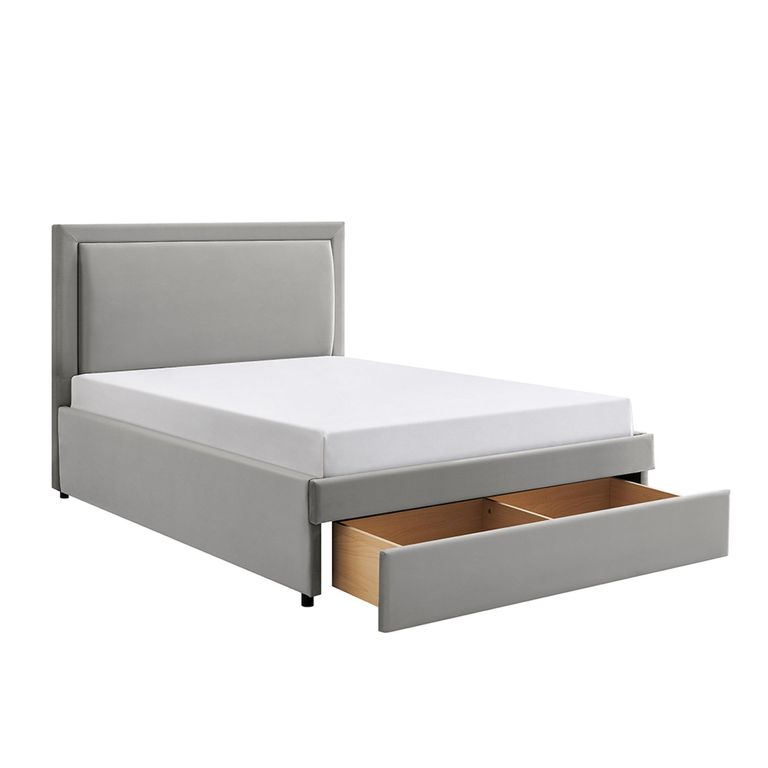Lawson Storage Bed - 2 Drawer - Grey Fabric - Sizes Available