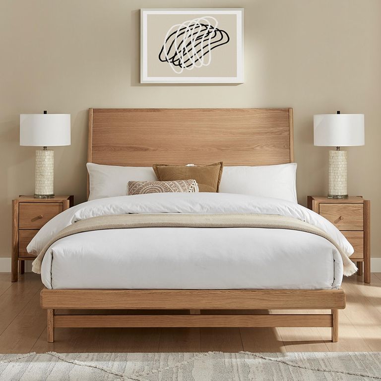 Osmar Bed - Oak - Sizes Available