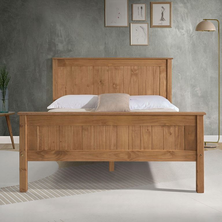 Travis Bed - Wooden - High Footend - Sizes Available