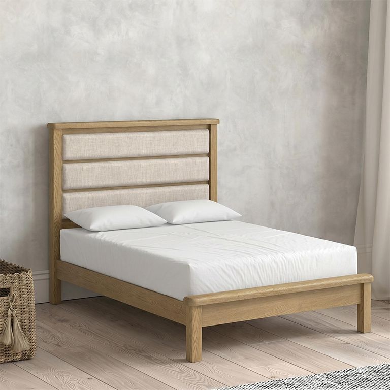 Dorchester Bed - 4ft 6in Double - Low Foot End - Rustic Oak