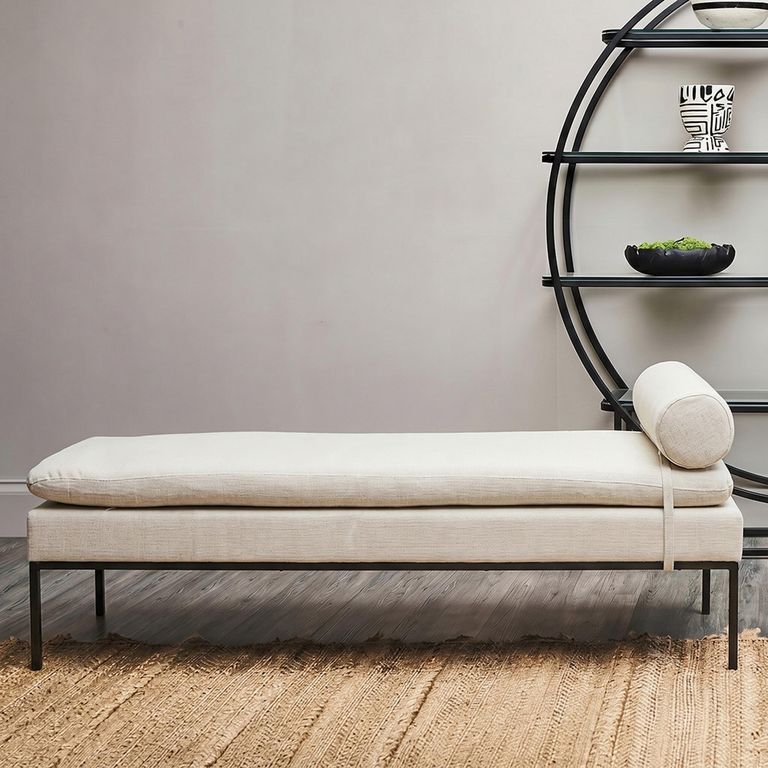 Harley Day Bed - Grey Linen Fabric