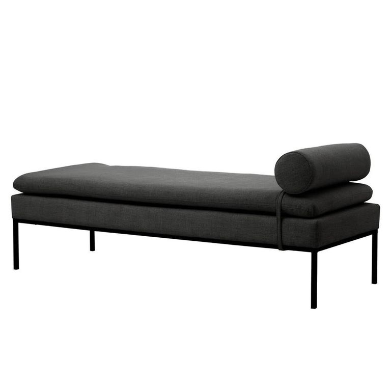 Harley Day Bed - Dark Grey Linen Fabric