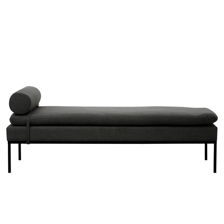 Harley Day Bed - Dark Grey Linen Fabric