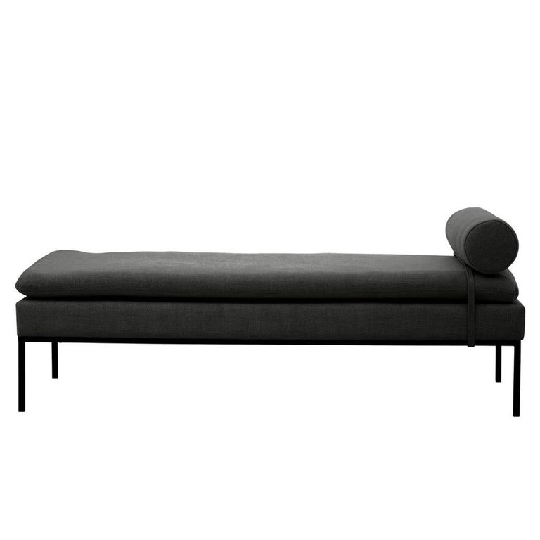 Harley Day Bed - Dark Grey Linen Fabric