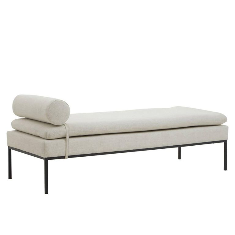 Harley Day Bed - Grey Linen Fabric