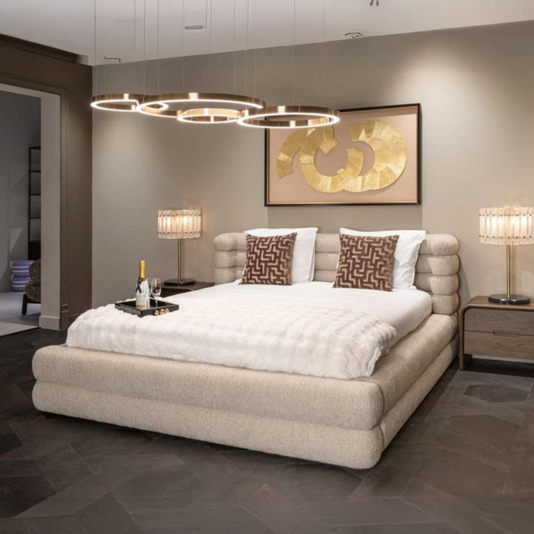 Obidis Ottoman Storage Bed - 6ft Queen Size - Natural - Fabric
