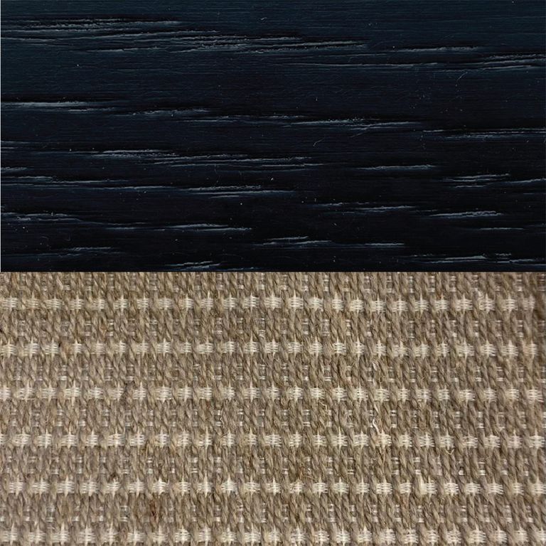 Orchid Bed - 5ft King Size - Wenge Black and Beige - Fabric and Wood