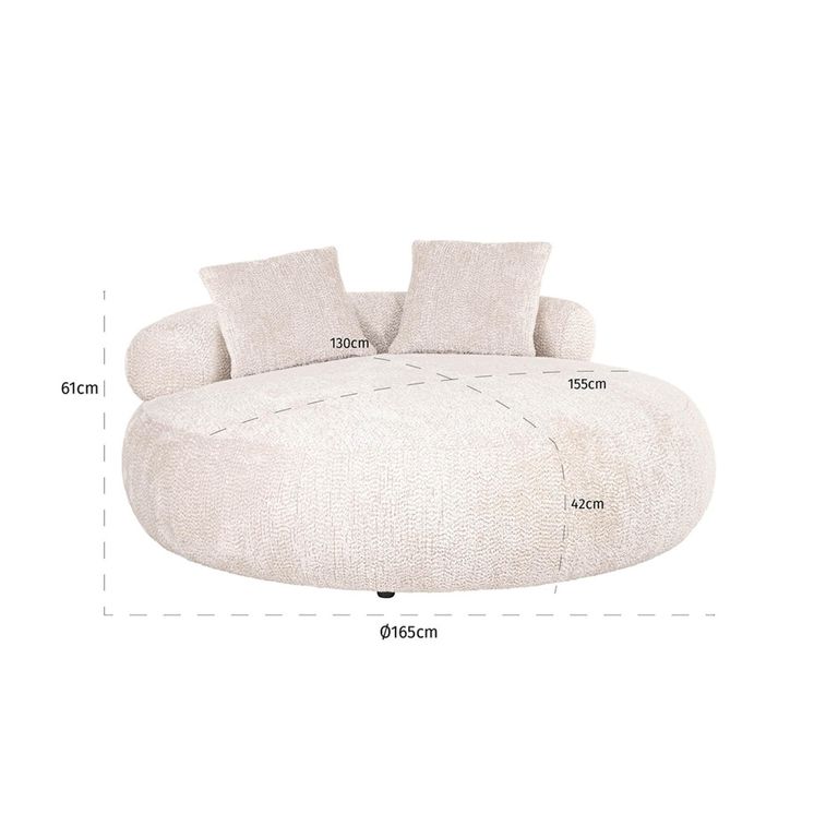 Tivola Cream Fabric Daybed