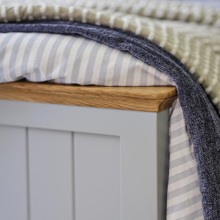Chantilly Bed - Grey Painted - Wood - Sizes Available