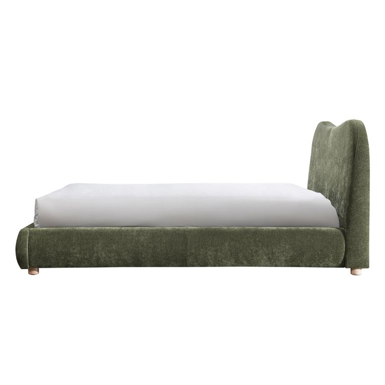 Wave Bed - Olive Green Soft Weave - Fabric - Sizes Available