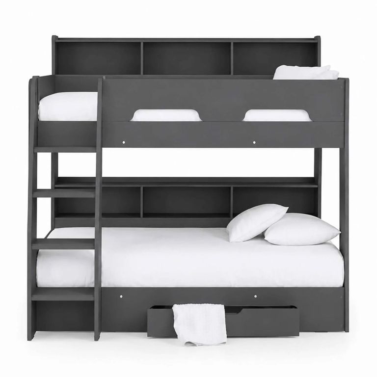 Orion Bunk Bed - 1 Drawer - Anthracite - Wood