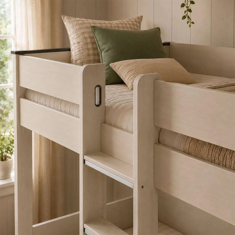 Celeste Bunk Storage Bed - Nordic White - Wood