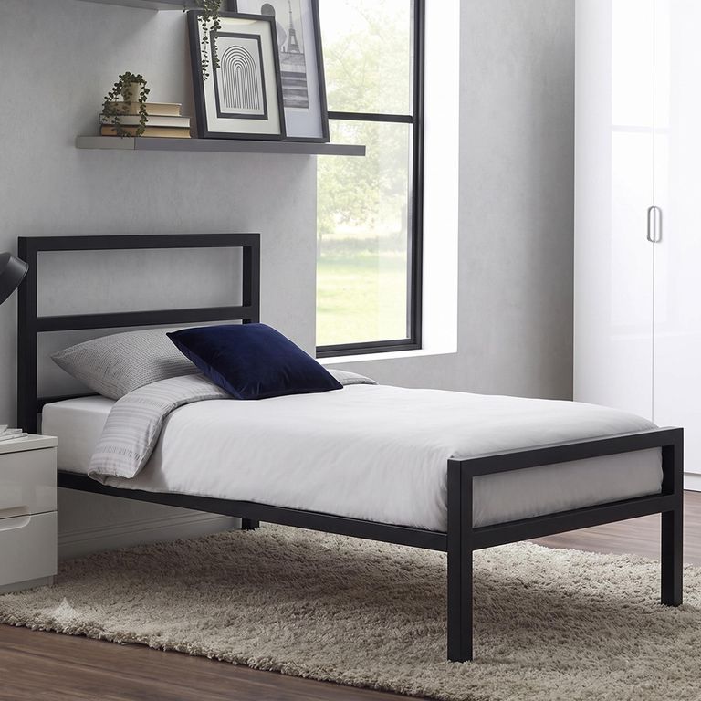Soto Bed - Black - Satin Metal - Sizes Available