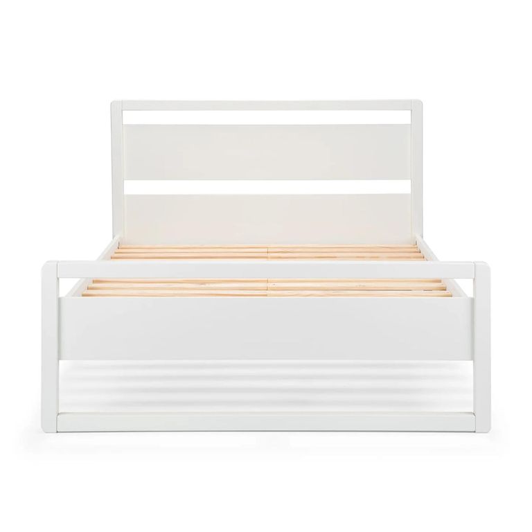 Venice Bed - 4ft 6in Double - Surf White - Wood and Metal