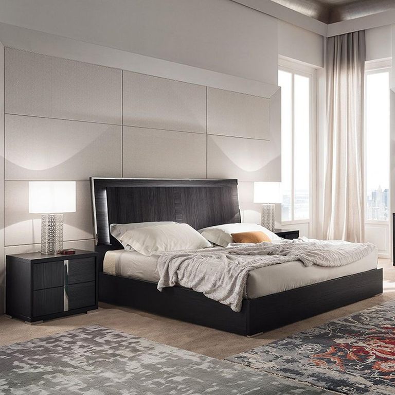 Etna Bed - 5ft King Size - Black Pine Eco Veneer