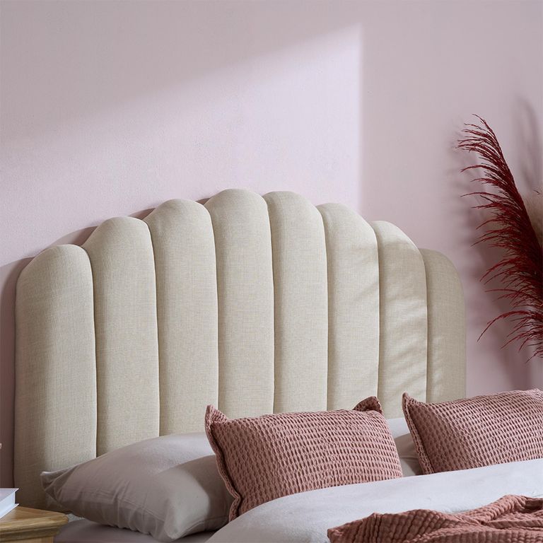 Monaco Ottoman Storage Bed - Beige - Fabric - Sizes Available