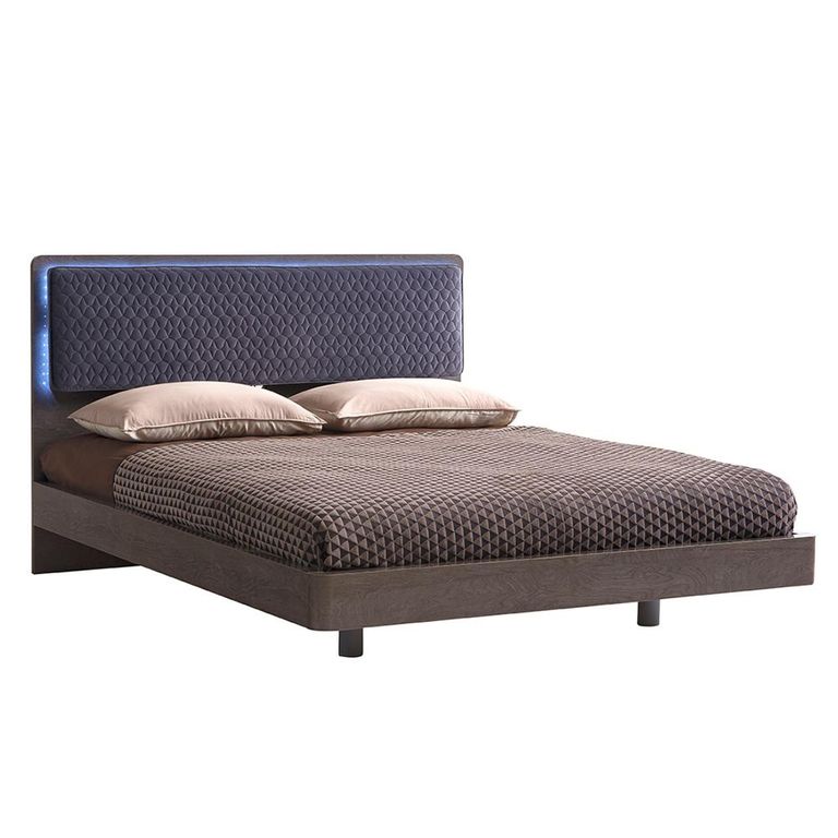 Maia Italian Bed - 5ft King Size - Blue and Silver Birch