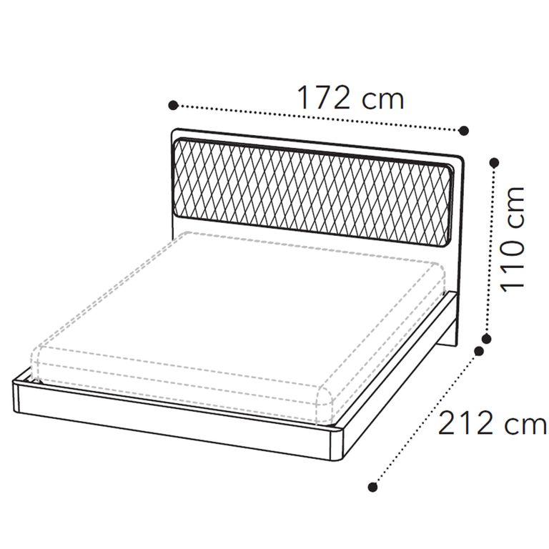 Maia Italian Bed - 5ft King Size - Blue and Silver Birch