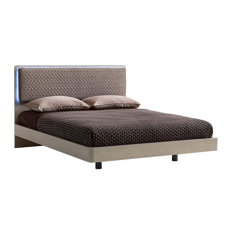 Maia Italian Bed - 5ft King Size - Grey and Silver Birch