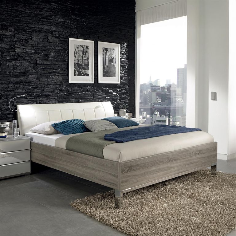 Loft Bed - Faux Leather Cushion Headboard - Sizes Available