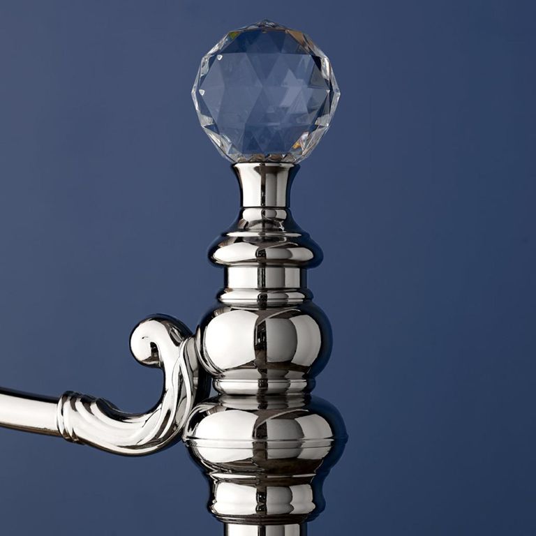 Elena Shiny Nickel Metal Bedstead - 4ft Small Double