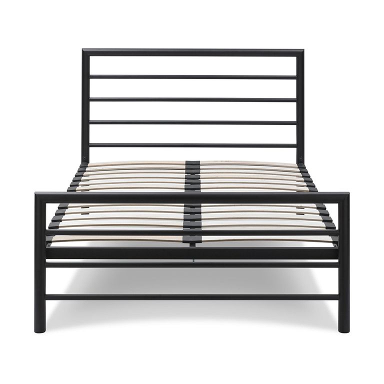 Urban Matt Black Metal Bedstead - 4ft Small Double