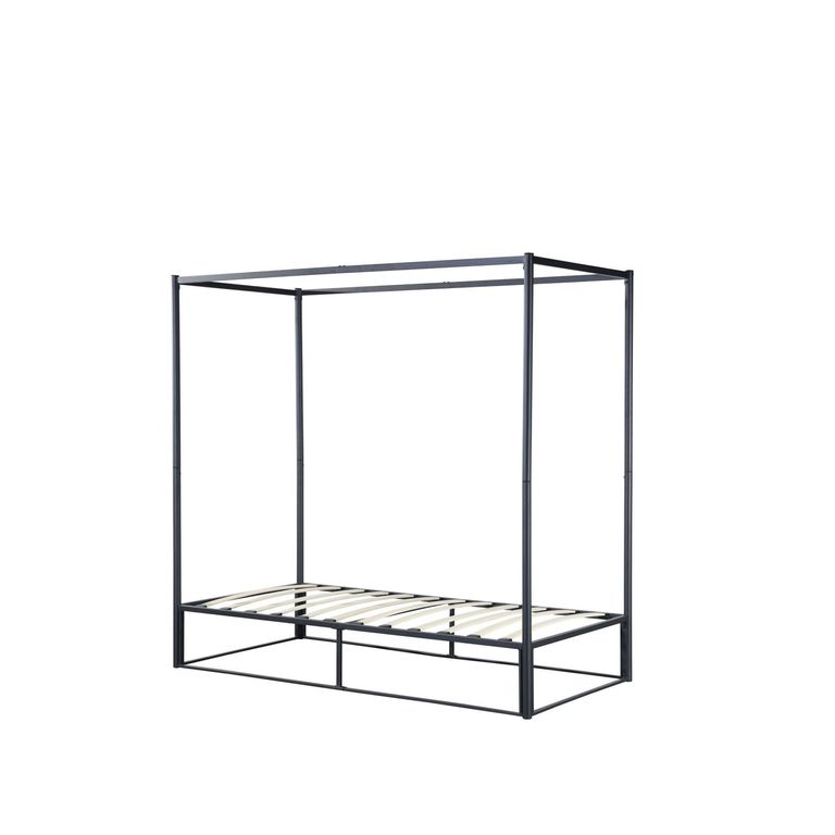 Farringdon Four Poster Bed - Black Metal - Sizes Available