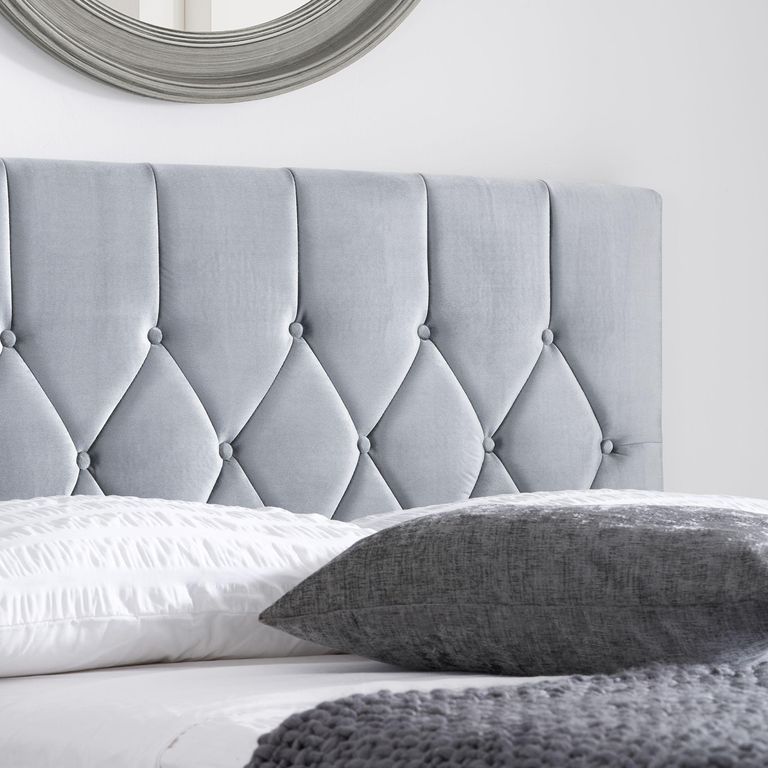 Loxley Bed - Dark Grey Fabric - Sizes Available