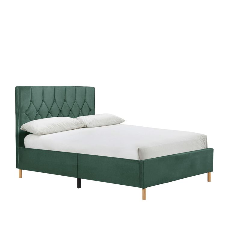 Loxley Bed - Green Fabric - Sizes Available