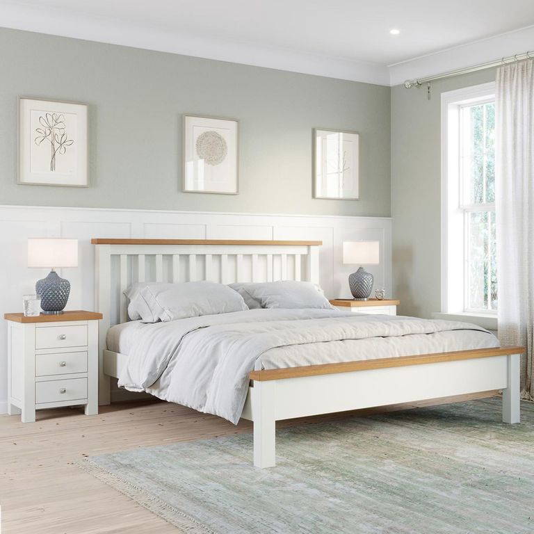 Lundy Bed - White Painted - Sizes Available