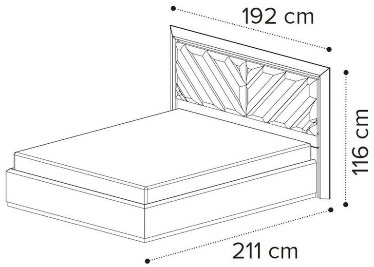 Elite Bed - Upholstered Headboard - Silver Birch - Sizes Available