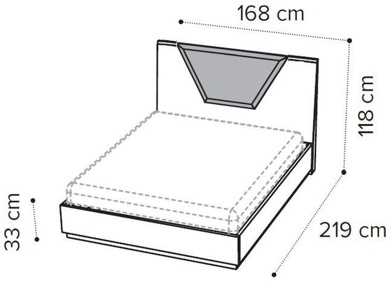 Kharma Bed - Cushion Headboard - White - Sizes Available