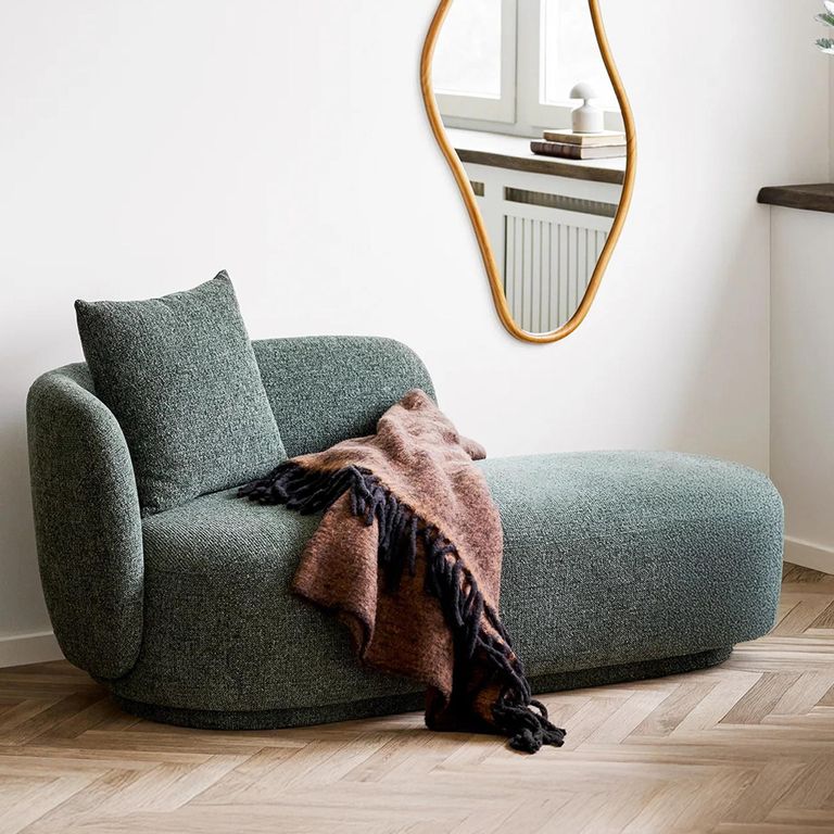 Mykonos Curved Daybed - Olive Green - Fabric