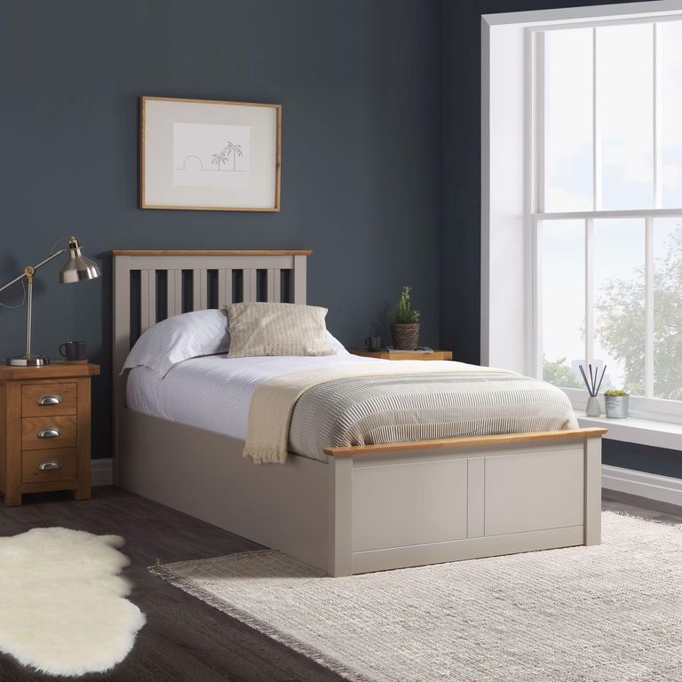 Phoenix Ottoman Storage Bed - Pearl Grey - Sizes Available