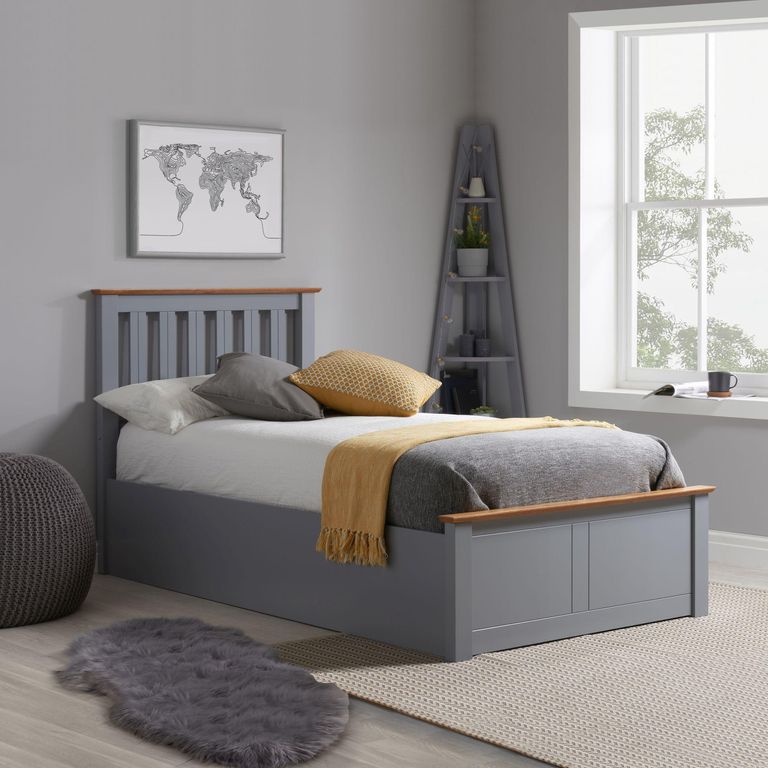 Phoenix Ottoman Storage Bed - Stone Grey - Sizes Available
