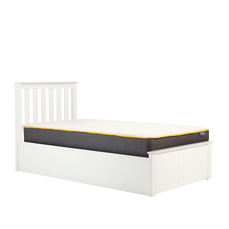 Phoenix Ottoman Storage Bed - White Wood - Sizes Available