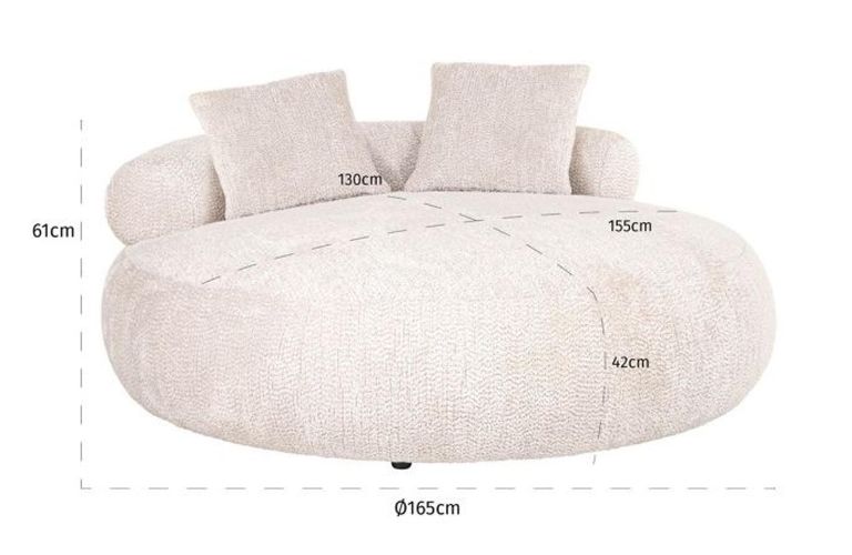 Tivola Cream Fabric Daybed