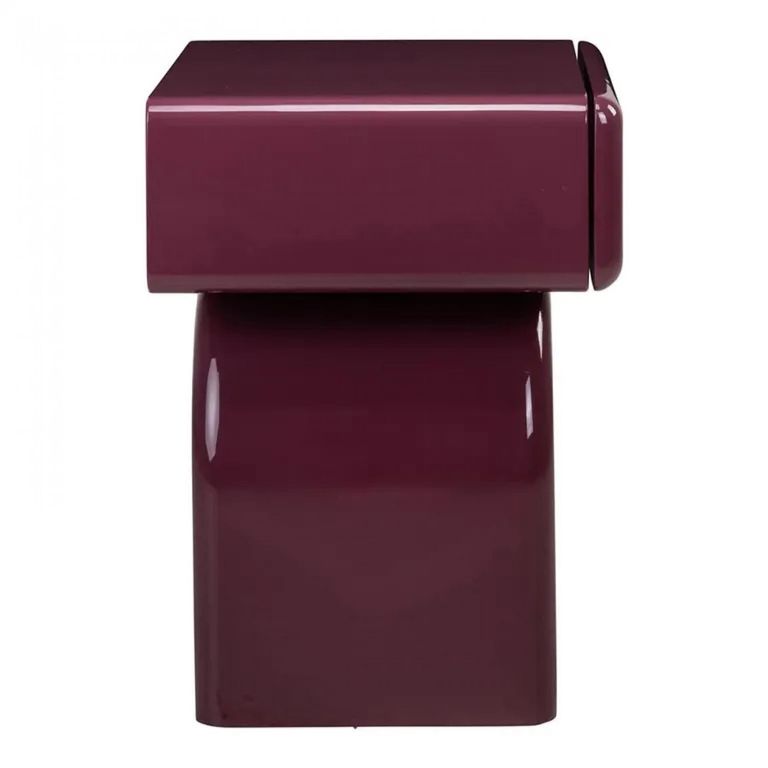 Bennet Bedside Table - 1 Drawer - Burgundy