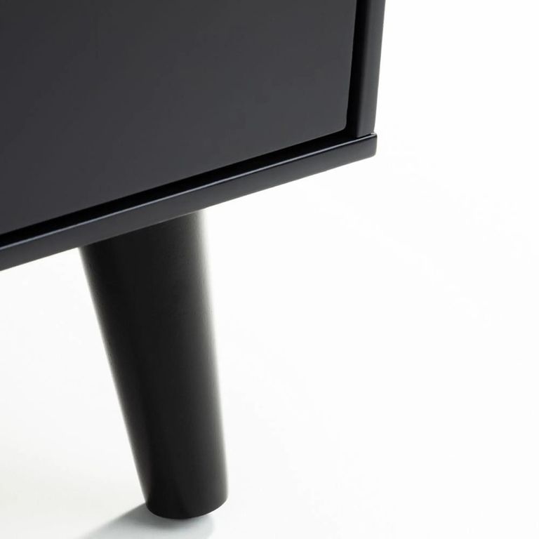 Alicia Black Bedside Cabinet - 2 Drawer