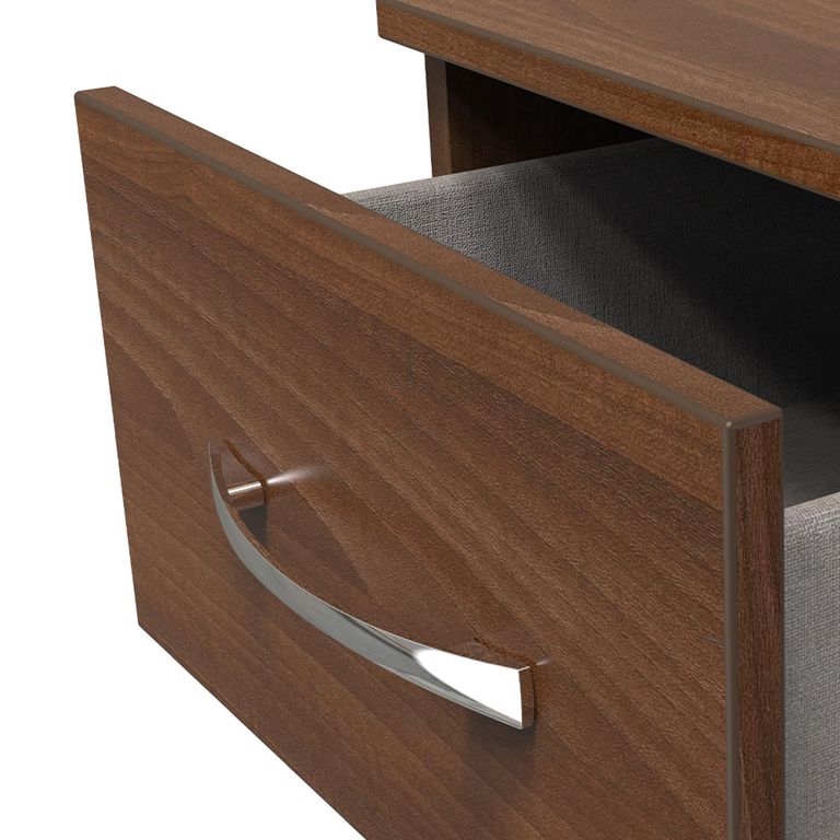 Avon Bedside Cabinet - 3 Drawer - Walnut