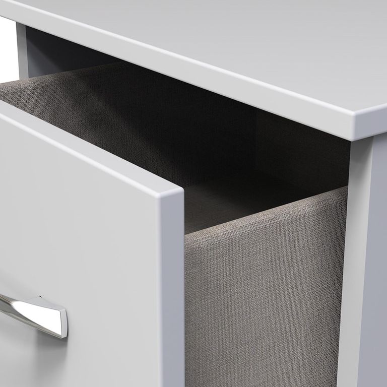 Avon Bedside Cabinet - 3 Drawer - White