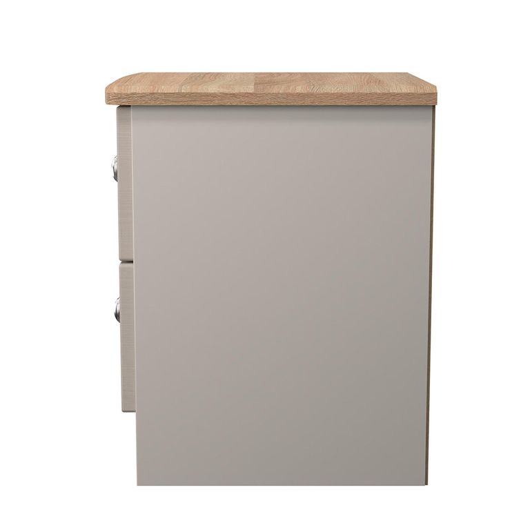 Sussex Bedside Cabinet - 2 Drawer - Cashmere and Oak