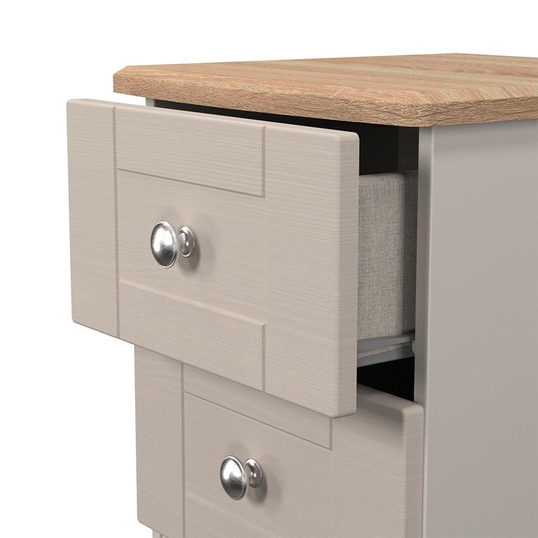 Sussex Bedside Cabinet - 2 Drawer - Cashmere and Oak
