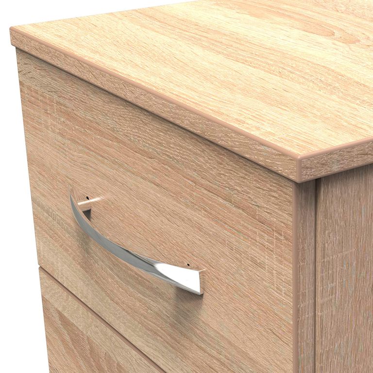 Avon Bedside Cabinet - 2 Drawer - Oak